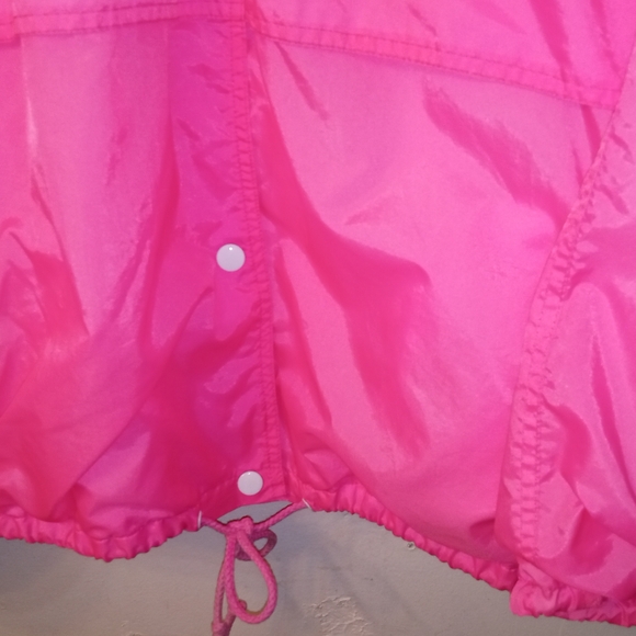 🌺VINTAGE 90'S HOT PINK WINDBREAKER PLUS SIZE 24W WOMEN'S JACKET - Picture 3 of 10